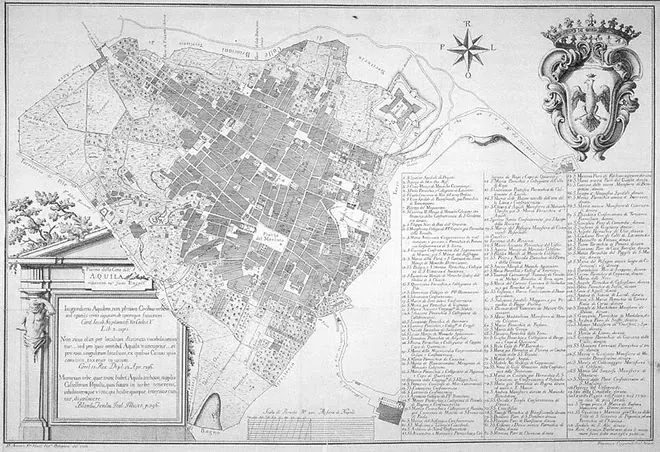 Pianta dell'Aquila del 1753